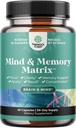 Advanced Brain Supplement for Memory and Focus - Nootrops Brain Supplement with Memory and Focus Vitamins for Adults of All Ages - for Brain Fog Clarity Energy and Recall - 60 Count