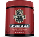 L-Lysine pentru pisici și pisici - 900 mg L L Lysine pulbere pentru pisici pentru imunitate și suport respirator - Cat Supliment cu L-Lysine, Prebiotice, Krill, & DMG pentru sistemul imunitar, Eye Health & Strănut