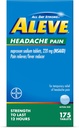 Aleve Dureri de cap Relieiver & Fever Reductor Tablete, Naproxen Sodiu, pentru dureri de cap, Pain Medicine pentru adulți, dureri de cap calmante pastile, 175 Conte