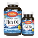 Carlson - Cel mai fin ulei de pește, 700 mg Omega-3s, Norvegian, Sustainable Soursed, Lemon, 150 Conte