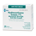 Globe (Box 25 Hydrocortizon 1% Putere maxima Crema, (0,9g Packet) Crema anti-Itch pentru înroșire, Umflare, Mâncărime, Erupții cutanate, Bug Bites, Eczemă, More