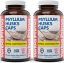 Yerba Prima Psyllium Husks Caps, 625 mg, 400 capsule (Pachet de 2) - Fibră naturală pentru bărbați și femei - Supliment de sprijin de regularitate