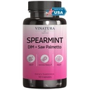 VINATURA Spearmint Leaf Capsule Supliment - Îmbunătățit cu DIM & Saw Palmetto, pentru Păr Nedorit, Sănătatea și Pielea Femeilor * USA Made & Testat* - 1380mg/servire, 60 capsule (30 Servings)