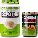 Nurology Greens & Fruits Powder-Natural Source Superfood, Vanilla Scorțișoară (30 Servings) Iarba Pudră de proteine Fed Whey, Vanilla Cream Flavor (28 Servings)