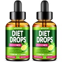 (Pachet de 2) Picături dietetice - Made in USA - Apetit Suppressant pentru femei si barbati - Booster metabolic natural - Picături dietetice cu Garcinia Cambogia, L-Arginine & L-Glutamine 1 Fl Oz