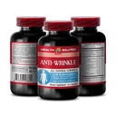 Vitamina E colagen - ANTI-WRINKLE COMPLEX - mineralele pielii, formula naturala anti-îmbătrânire, anti-riduri capsule pentru fata, ser anti riduri, acid alfa lipoic, anti-riduri pentru femei, 1B 60 Capace