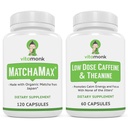 VitaMonk Energy & Focus Bundle: MatchaMax Organic Japanese Matcha Capsule mici doza de cofeina si Theanine