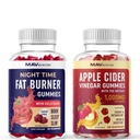 MAV NUTRITION Night Time Gumies Fat Burner și cidru de mere Oțet Gumies 