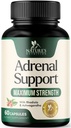 Suplimente suport suprarenal Cortex Complex, Cel mai bun supliment energetic, Suportă Cortisol Sănătate & Nivele energetice, Zilnic Ashwagandha pentru Femei & Bărbați, Sprijină Oboseală suprarenală & Sistem imunitar, 60 Capsule