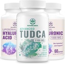 TUDCA Suplimente hepatice 1100mg și Liposomal Acid hialuronic Suplimente 1000mg, supliment ridicat de biodisponibilitatea (Pachet de 3)