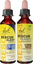 RescUE Stress Relief & Sleep Support Bundle, Formulare non-alcohol, Bach Remedy Dropper 20ml 2-Pack Sleep Dropper 20ml, Homeopatic Flower Essences