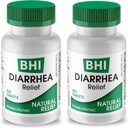 BHI Diaree Relief Rapid-Acțiunea naturală pentru diaree ușoară - 8 Active Homeopatice Soothing Ajuta la calmarea durerilor de stomac, gaz și cramps pentru femei și bărbați - 100 comprimate (Pachet de 2)