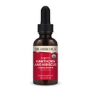 Dr. Mercola Organic Hawthorn și Hibiscus lichid picături Suplimente dietetice, 30 Serviri (30 picături), Non OMG, Gluten gratuit, Soy gratuit, USDA Organic