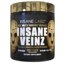 Insane Labz Insane Veinz Gold, oxid de azot non Stimulant pre Praf de antrenament, încărcat cu Hydromax, Nitrosigine, Creste vascularitatea si fluxul sanguin, 30 Srvgs, Punch de fructe