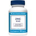 Vitamina Shoppe Zinc 50MG - Suport Imun, Sanatatea pielii si protectia antioxidantilor, Minerale esentiale (100 capsule)
