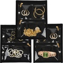 Cazul organizatorului de bijuterii de călătorie, Jewelry Bags Jewelry Jewelry Storage Book Binder with Clear Zipper Velvet Pouch for Traveling,Earrings, Rings, Necklace, brățară (Pagini interioare, 3 PCS)