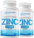 Puregen Labs Zinc sulfate 220 mg Supliment alimentar comprimate - 100 Conte (Pachet de 2)