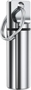 Small Pocket Pill Box Keychain, Aluminium Alloy Portable Mini Pill Organizer Case Container for Purse, Waterproof Metal Pill Holder Medicine Bottle for Outdoor Camping Travel (Silver)