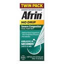 Afrin No Drip Severe Congestion Nasal Mist Twin Pack, Non-Drowsy, Fast-Action Decongestant pentru Congestia Nasală și Sinus Relief de presiune, Adulți și copii 6 și mai în vârstă, 0.5 fl oz (Pachetul de 2)