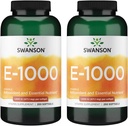 Swanson Vitamina Naturală E 1000 Iu (671.10 Milligrame) 250 Sgels (2 ambalaj)
