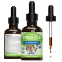 Pet Wellbeing Stressure Gold pentru câini - Vet-Formulat Situational Canin Stress Support - Rapid-Action Car Travel, Furtuni, Vet Vizite - Holistic Dog Herbal Blend - Suport lichid 2 oz (59ml)