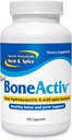 NORD AMERICAN HERB & SPIE BoneActiv - 120 capsule - Suport osos și comun - MCHA, Sage, Rosemary, Ulei Oreganol P73 Oregano - Non-GMO - 30 Serviri