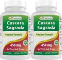 Cele mai bune Naturale Cascara Sagrada 450 mg 250 capsule (250 Count (Pachet de 2))