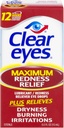 Clear Eyes maximal Redness Relief Eye picături 0.50 oz (Pachet de 3)