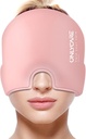 DOAR MIGRAINE CAP de ajutor, Upgraded Odorless Migrene Ice Head Wrap, Headache Relief Hat pentru Migrene, Slight-Pink