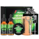 Kit de îngrijire barbă - conține (1) fiecare dintre uleiuri de barbă (Sandalwood & Unscented), Biotin Barbă de creștere Balsam, piepteni și foarfece pentru înromarea și trimming - Barbă de îngrijire Daddy Cadouri pentru bărbați El tată soț