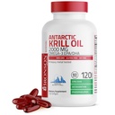 Bronson Antarctic Krill Oil 2000 mg cu Omega-3s EPA, DHA, Astaxantină și Fosfolipide 120 Softgels (60 Servings)