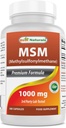 Cele mai bune Naturale MSM 1000 mg 180 capsule