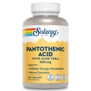 SOLARAY Acid pantotenic 500mg - Supliment de acid pantonic (Vitamina B5) - Complexul esential B Vitamina - Sistem nervos si suport energetic Cellular - Vegan, Gluten gratuit, 60-zi Guaratee, 250 Serviri
