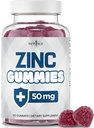 NOU AGE Gumies de zinc - 50 mg mare Booster imunitar Zinc Supliment, Apărare imună, puternic antioxidant natural, non-GMO - de nouă vârstă (60 Conte (Pachet de 1))