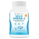Putere triplă ulei de pește Omega 3 2400 mg pe servire - Burpless, Lemon aroma non-GMO, Gluten & Soy Free 