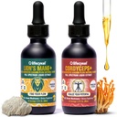 Life Cykel Cordyceps + Mane Extract pachet de performanță Mane - Organic Mushroom Supplement for Energy, Focus & Mental Clarity - Statele Unite ale Americii Made, Pure & Pottent Mushroom lichid picături pentru adulți