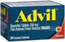 Advil Pain Relieiver/Fever Reductor, 200 mg, 50 comprimate filmate.