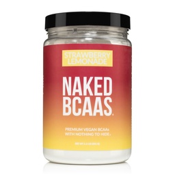 NAKED Strawberry Lemonade BCAAs Amino Acids Pulbere, 100% Pure 2:1:1 Formula, Vegan Ramurid Chain Amino Acids, Instantizat Toate naturale BCAA pulbere Supliment - 501 Grams, 34 Serviri