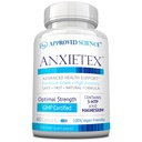 Știință aprobată Anxietex - Calm și relaxare - L-Theanină și magneziu - 60 capsule - Vegan prietenos - 3 luni de aprovizionare