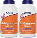 Acum D-Mannose 500 mg, 300 capsule (Pachet de 2) - Vegan Non OMG Supliment pentru femei și bărbați - Sprijină Tract urinar sănătos, curăță vezica urinară