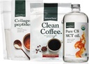 Natural Force Organic Clean Coffee, Colagen Peptides, și C8 Pure MCT Oil Bundle 