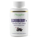 Paradise Herbs Elderberry cu extract de zinc, Suporturi corp de apărare naturală, Super Potent, Ultra Pure, Vegan, Non OMG, Gluten gratuit, 60 Capsule vegetariene