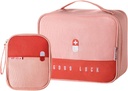 paerma gol pungi de prim ajutor de călătorie Provizii medicale Izolate Medicină sac convenabil de siguranță Kit costum pentru familii Exterior camping de camping birou de mașini de lucru, Roz