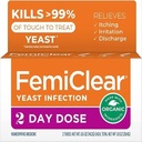FemiClear 2 zile Doză Infecţie şi Itch Control Ointment, pentru simptome moderate până la intense, Made with All-Natural and Organic Ingredients, Plus External Anti-Itch Ointment for Soothing Care