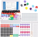 Swpeet 307 PC-uri Molecular Model Kit pentru Chimie organică și inorganică - Chimie Model molecular Student și Set de profesori - 126 Atomi & 30 Orbitale & 150 Link-uri & 1 scurt link Remover Tool