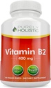 Doar Holistic Vitamina B2 Riboflavin 400mg - 240 capsule Vegane, 8 luni de aprovizionare - B2 vitamine de înaltă rezistență - non OMG-uri și gluten gratuit - susține producția de energie și sănătatea celulară