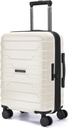 BAGSMART Carry On Bagage 22x14x9 Airline Aprobat cu Roți Spinner, Lightweight 20 Inch Bagage cu TSA Lock, Expandable Hard Shell Carry On Suitcales for Men Women, White