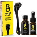 Clubul Barbă Derma Roller, ulei de creştere şi pulverizare de curăţare pentru faţă, corp şi Scalp - Microneedling pentru bărbaţi şi femei cu 540 Titanium Microneedles