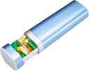 Betife Travel Pill Organizator Săptămânal 7 zi, Compact Daily Pill Box, Caz de medicină portabilă, Drăguț Deținătorul de pastile pentru suplimente de vitamine, Sertar-Shaped Pills Organizator (Blue)