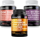 Ceylon Scorțișoară (1pk), oxid de azot (1pk) și suport Menopause (1pk) Supliment Bundle - Vitamine potente pentru inimă, metabolism, hormon, și suport imunitar - non-GMO, Vegan, Gluten-Free